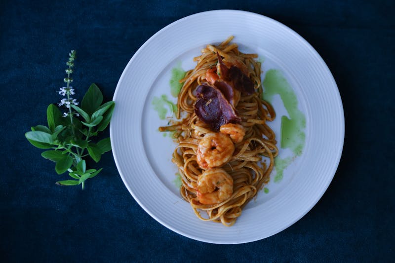 Shrimp Scampi linguine at Papa Ginos seafood pasta