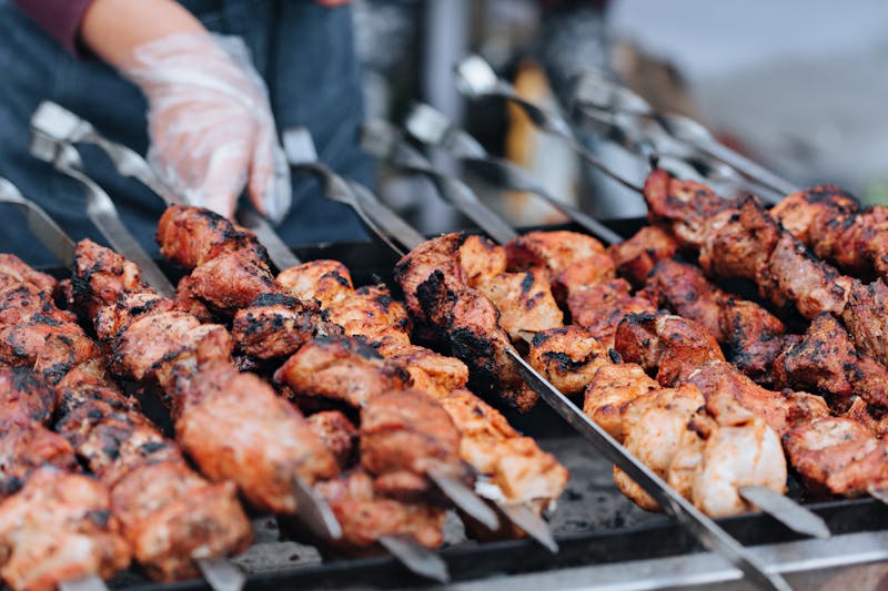 Elegantly plated Italian dishes for a wedding catering service